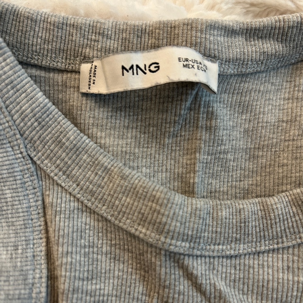 Mango Gray Ribbed Racerback Tank Top - Picture 3 of 3